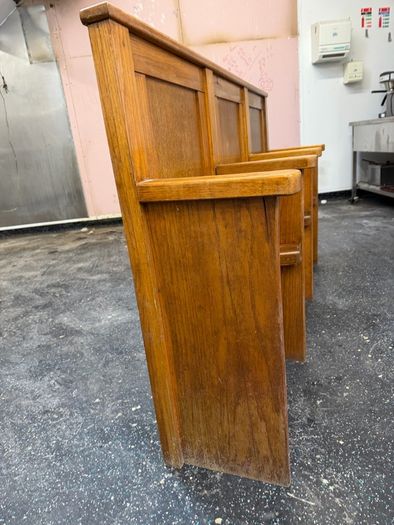 3 Seat Oak Church Pew