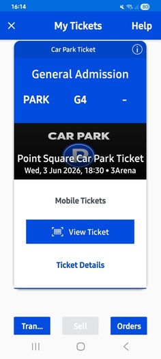 Les Miserables  car park ticket