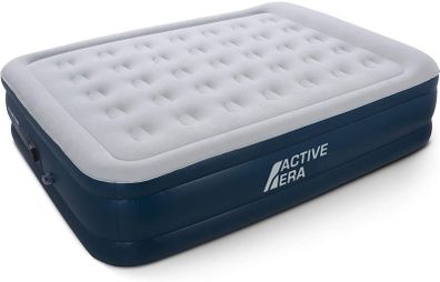 Premium Double Inflatable Mattress - 203 x 152 x 48 cm - with built-in electric pump and integrated pillow