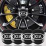 4x KIA Wheel Centre Cap Alloy Hub New Set Of 4 Centre Caps Black / Silver 58mm Image 4