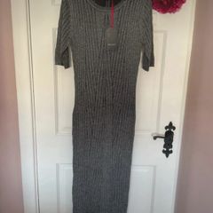 dress Bnwt grey short sleeve sparkle dress baloot brand size large