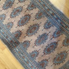 VINTAGE Bokhara Hand made Rug.  142 x 66 cms