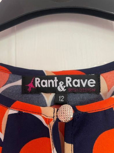 Orange and navy top