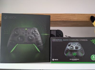 Xbox 20th anniversary controller and charging stand