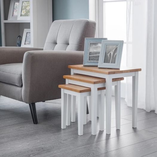3 Piece Nest Of Tables Free P&p (multiple Colours Available)