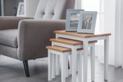 3 Piece Nest Of Tables Free P&amp;p (multiple Colours Available)