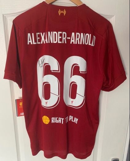 BNWT Liverpool 19/20 Premiership Original winning NB jersey signed by TAA