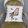 Circle Hand Game Mermaid Sequin Cushion cover | Funny Reveal Pillow | Two Toned Image 4