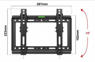 Tv Wall Mount Bracket Flat Tilt 14" - 42"