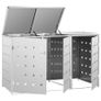 Triple Wheelie Bin Shed 240 L Stainless Steel Image 6