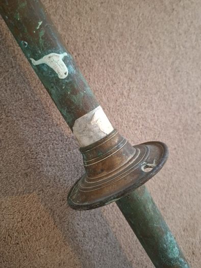 Georgian Irish brass hall rail