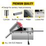 BRAND NEW Commercial Manual Sausage Stuffer Filler Machine W/ 4 Nozzles 5L 11LBS Stainless Steel for Making Sausage Hot Dog Bratwurst Image 3