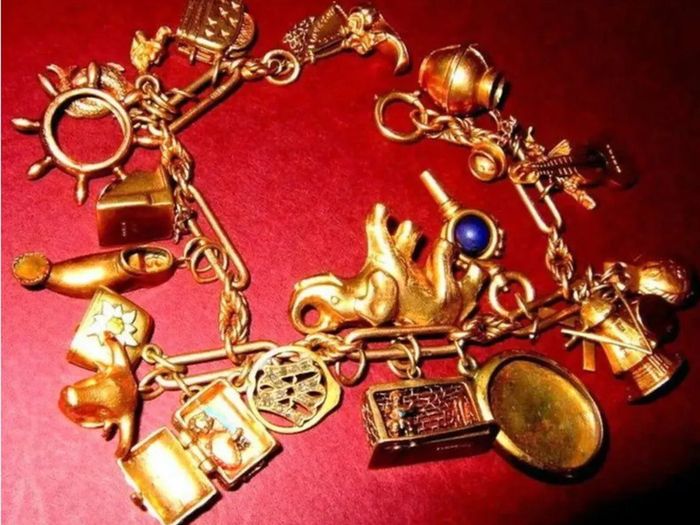 Gold Charm Bracelet/Dutch Diamonds/Vale Charms