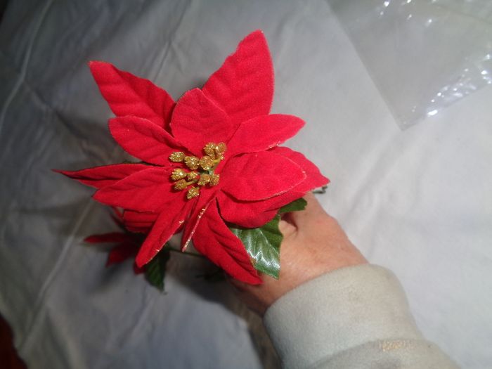 Faux Poinsetta x 2 for Sale