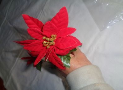 Faux Poinsetta x 2 for Sale