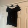 Primark Black Off Shoulder Button Up Top Image 6