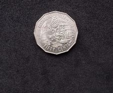 Australian Commemorative Bicentennial "First Fleet" 50 Cent Coin - 1988