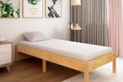 Bed Frame Solid Oak Wood 100x200 cm