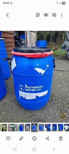 plastic barrels