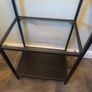 IKEA Shelving Unit Black/Brown Glass Image 2