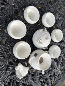 Oriental 9pcs porcelain teaset