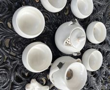 Oriental 9pcs porcelain teaset