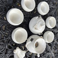 Oriental 9pcs porcelain teaset
