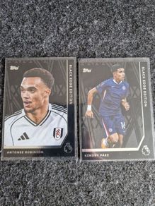 Topps Premier League Trading Cards Black Edition Robinson and Paez