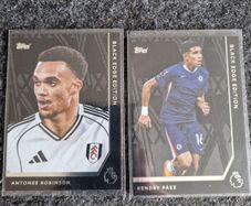 Topps Premier League Trading Cards Black Edition Robinson and Paez