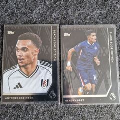 Topps Premier League Trading Cards Black Edition Robinson and Paez