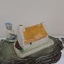 Vintage Shamrock Pottery leprechaun and cottage Image 5