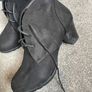 Black Suedette Lace Up Ankle Boots Size 5! Image 4
