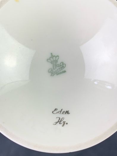 Mid Century Floral Pattern Bavarian vase