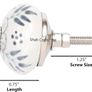 NEW SALE | Grey and White Ceramic Door Knobs Set of 8 Premium Quality Image 2