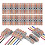 Wire Connectors, 34PCS Electrical Connectors Quick Dual Wire Terminal Block, 2 Pin Peel-free Push-type Design Connectors, 18-22AWG Wire Quick Splice Connector Wire Crimp Terminal Image 2