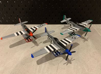 P51 Mustang Trio Bundle - 3D Model plane (Free Postage)