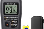 Log Moisture Meter for Log Burner Pin Wood Moisture Meter for Firewood with HD LCD Storage Bag Moisture Detector Damp Detector for Logs Paper Cardboard - (Range 0-99.9%)