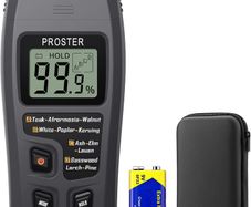Log Moisture Meter for Log Burner Pin Wood Moisture Meter for Firewood with HD LCD Storage Bag Moisture Detector Damp Detector for Logs Paper Cardboard - (Range 0-99.9%)
