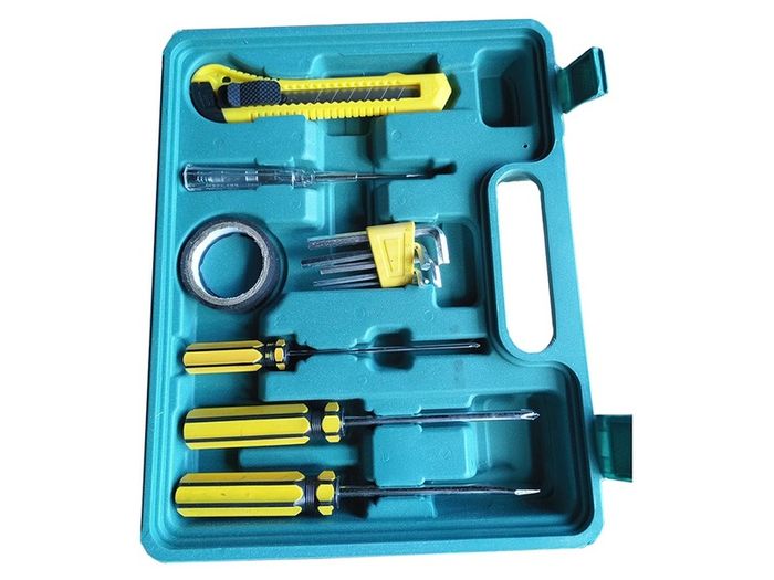 New 16 Pcs Set DIY Tools Screwdrivers Hammer Pliers Wrench Tape Measure #1468