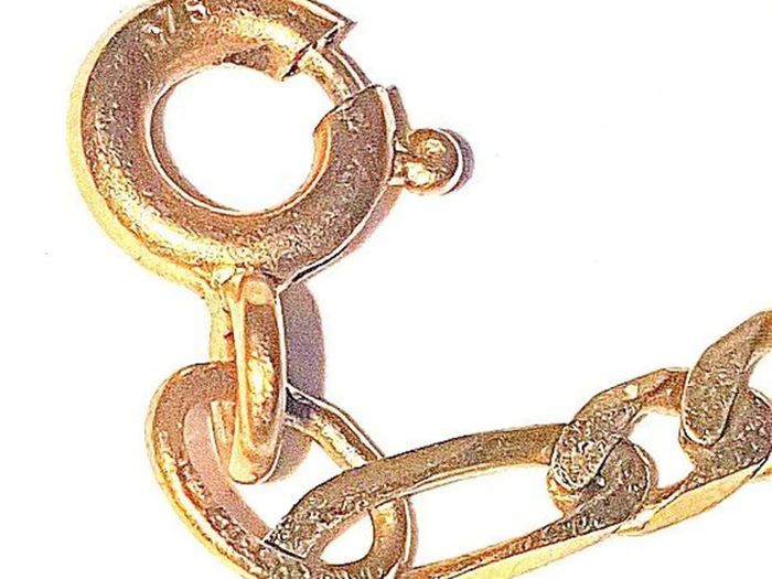 Pristine Vintage 9ct Gold Figaro Chain Bracelet