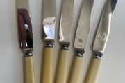 Set of 5 bone handle cake knives