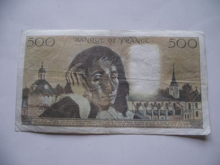 1987 France 500 Francs. Nice Condition