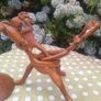 Vintage African Wooden Tripod Bowl Image 5