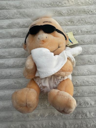 Playmakers Animals rare Baby in glasses approx. 20 cm. no eyes Dirty Plush Please look at the pictures
