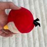 Angry Birds Plush Backpack Clip Red Bird approx. 10 cm. Used Please see photos Image 8
