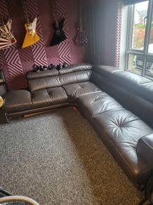 Corner leather sofa
