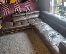 Corner leather sofa