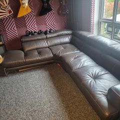 Corner leather sofa