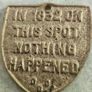 3 different items. No. 1- Vintage Brass Motto Plaque / Shield. In Great Condition. 38.00 euro. 2- KitchenCraft Chrome Nut Cracke 12.00 euro. 3- Vintage Marquis By Waterford Iris Crystal Oval is  Picture Frame but missing the back could uesd as trinklet di Image 3