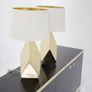 Pair of Modern Brass Origami Mid-century Style Table Lamps, USA Image 10